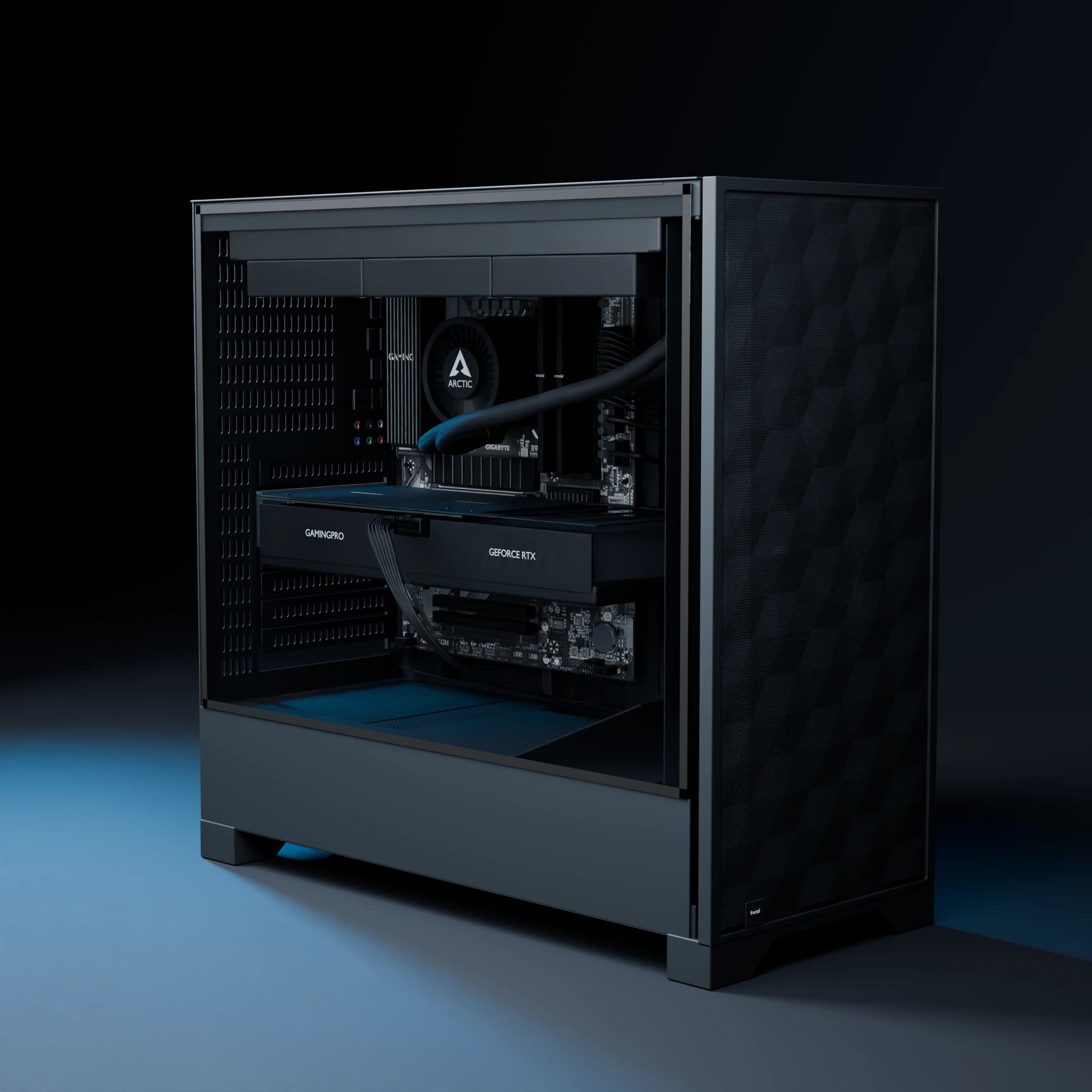 Touch Workstation Creator – Schwarz · Glas
